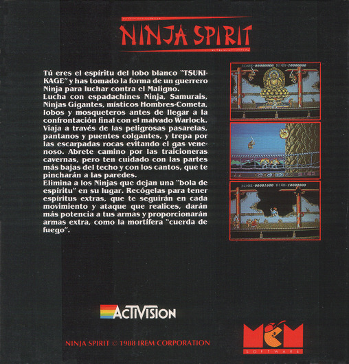Ninja Spirit  Konami Product Information