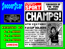 Soccer Star - ZX Spectrum release by Cult Games, Original 1989
