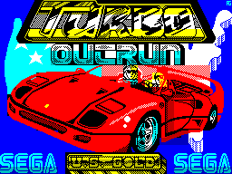 Turbo graphics. Outrun ZX Spectrum. Turbo игра 1986. Турбо игра 1990. Turbo Esprit 1986 игра