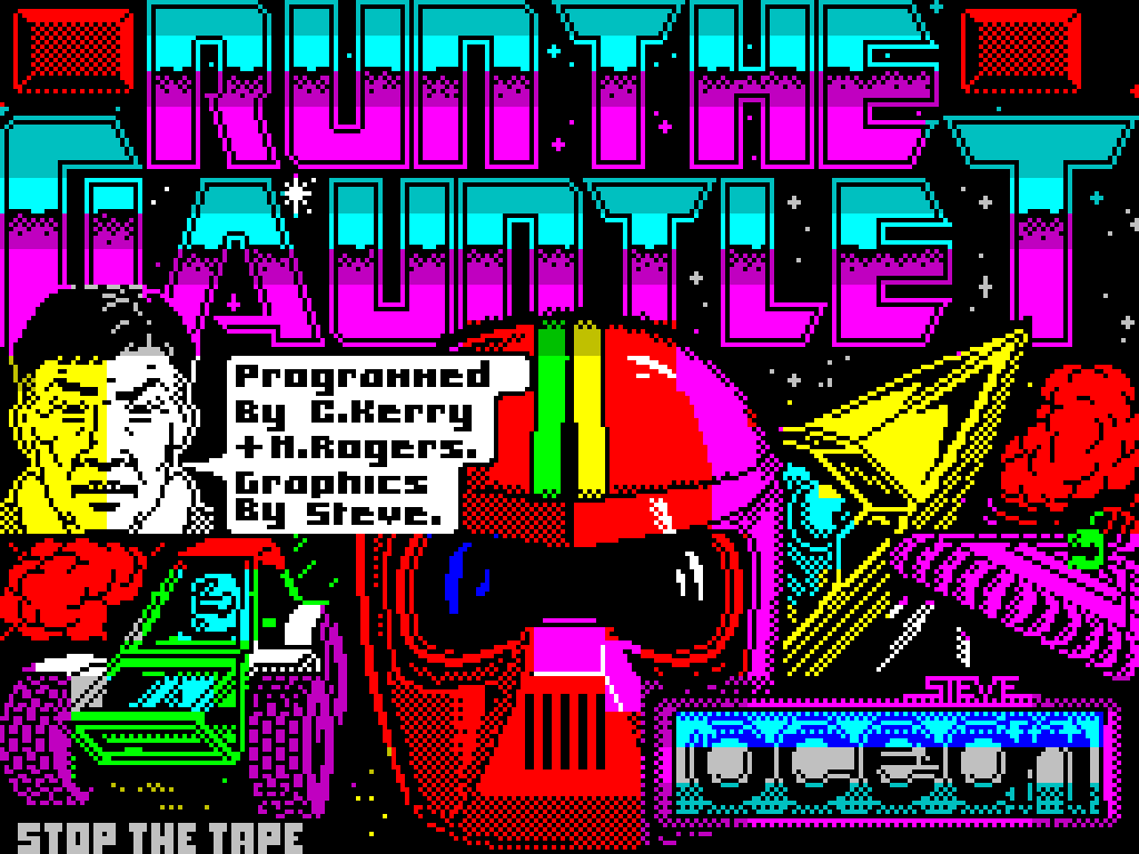 Run the gauntlet com челлендж. Run the Gauntlet. Run the Gauntlet игра. ZX Spectrum игры. Run the Gauntlet фото.
