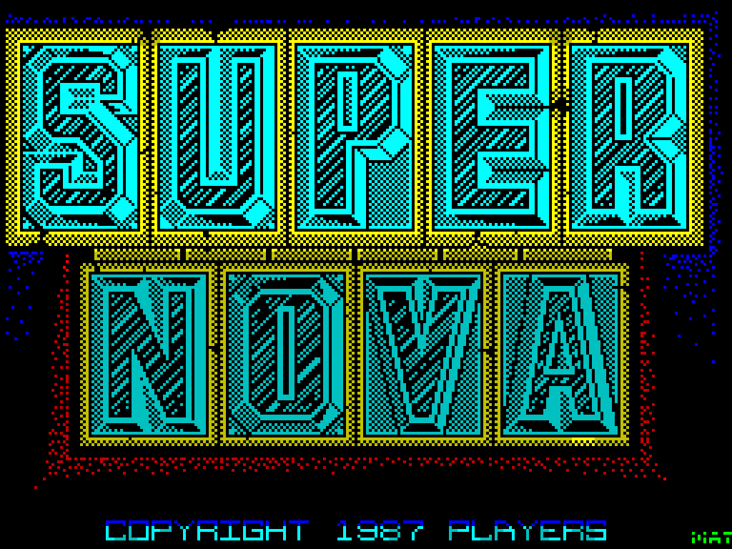 Supernova player. Supernova 1987 игра. ZX Spectrum Soft. ZKS Спектрум Нова черные.