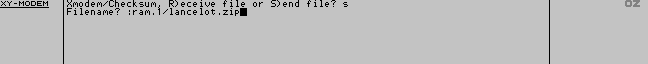 (Screenshot
of XYModem)